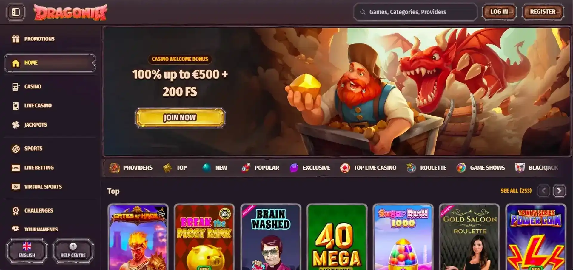Dragonia casino review section 2